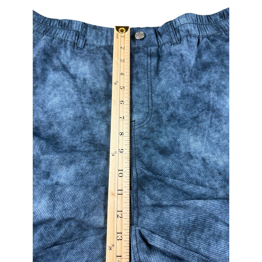 Halara Womens Cargo Jogger Pants Blue Acid Wash Stretch Casual Size L - Picture 9 of 13